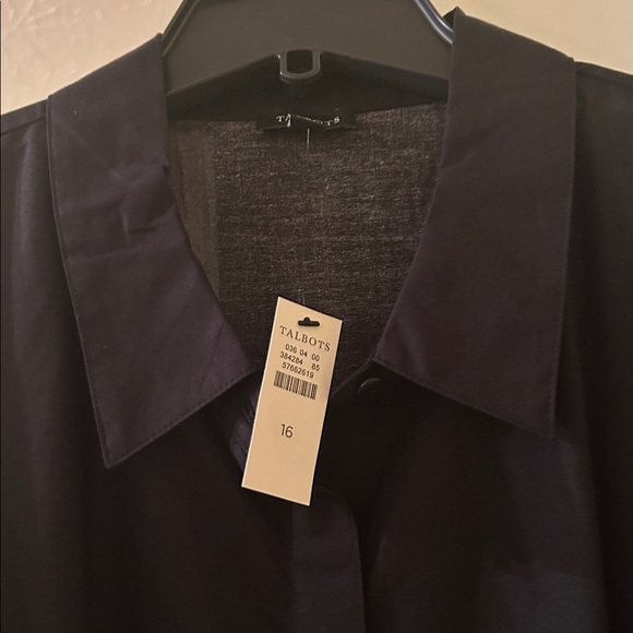 Talbots Black and Cream Floral Midi Dress - Picture 5 of 6